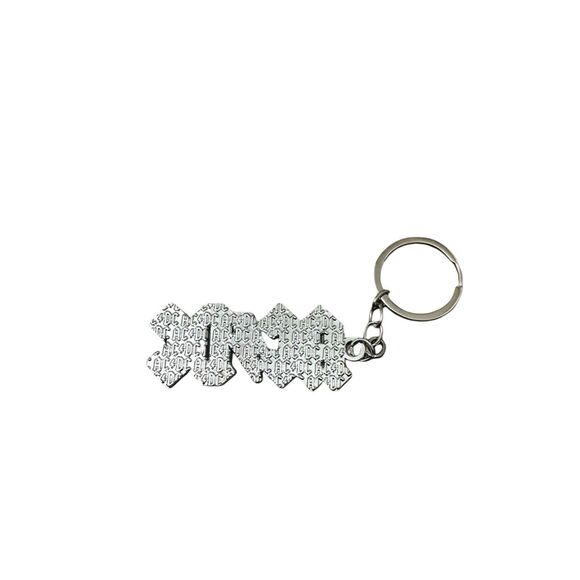 ACDC Red Silver Metal Alloy Keychain - Picture 2 of 2